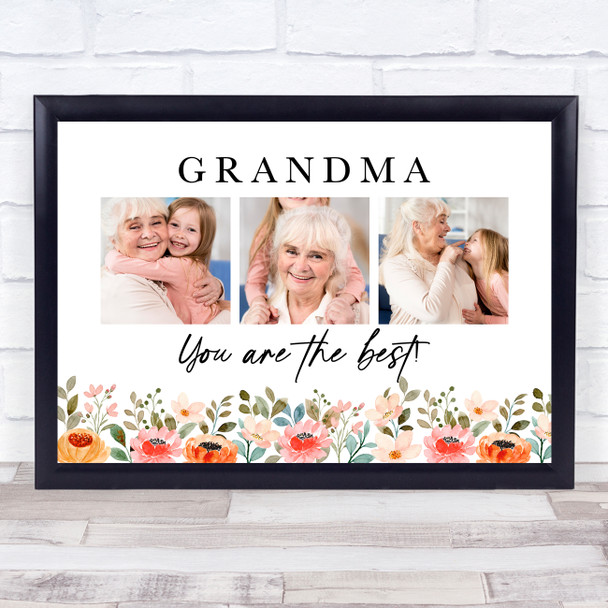 Photo Collage Mother's Day Gift For Grandma 3-Photo You Are The Best Print