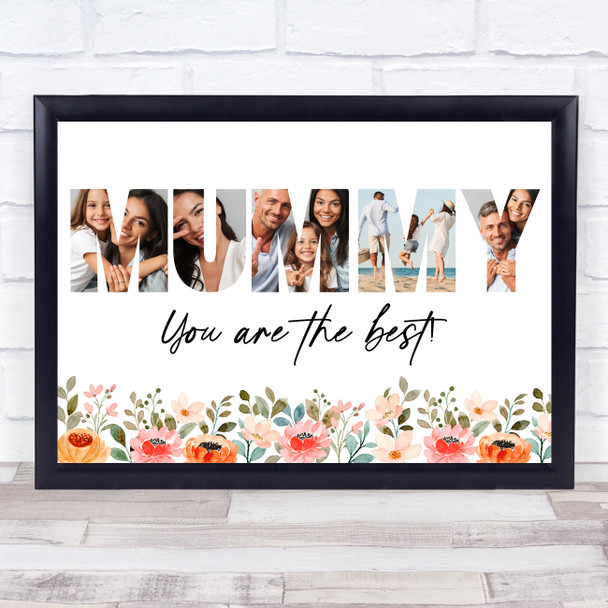 Photo Collage Gift For Mummy Mother's Day 3-Photo You Are The Best Print Canvas