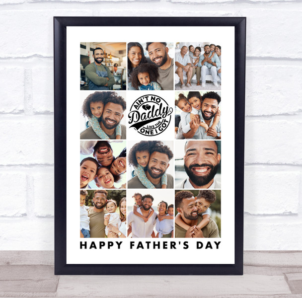 Photo Collage Father's Day Gift For Daddy 11-Photo Ain't No Daddy Print Canvas