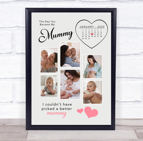 Photo Collage Gift For Mummy Mother's Day 6-Photo Calendar My Mum Print Canvas