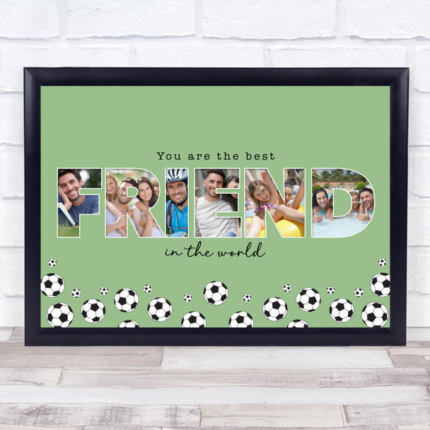 Photo Collage Green Football 6-Photo Any Occasion Gift For Friend Print Canvas Photo Collage Green Football 6-Photo Any Occasion Gift For Friend Print Canvas