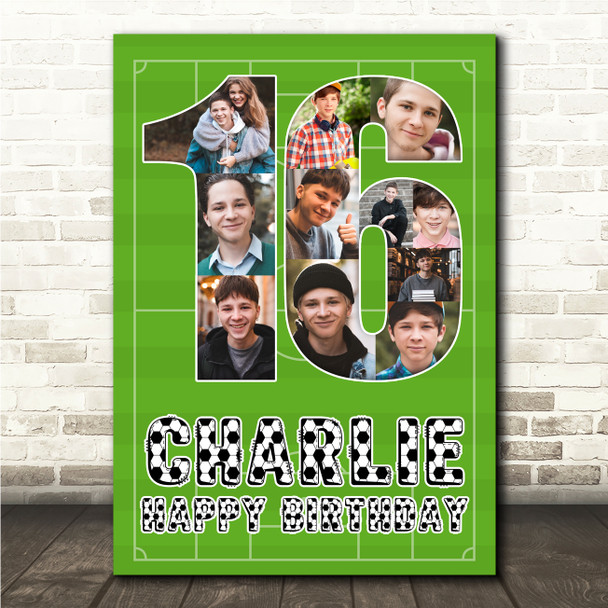 Photo Collage 11-Photo 16th Birthday Gift For Kids Boys Football Print Or Canvas Photo Collage 11-Photo 16th Birthday Gift For Kids Boys Football Print Or Canvas