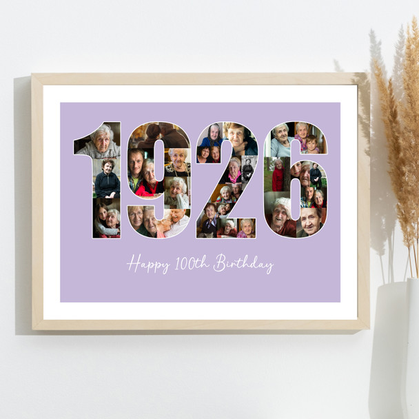 Photo Collage Purple Birthday Gift For Anyone 26-Photo Year 1926 Print Or Canvas Photo Collage Purple Birthday Gift For Anyone 26-Photo Year 1926 Print Or Canvas