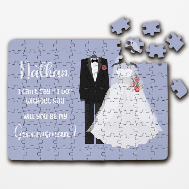 FREE WITH ORDERS OVER £30! - Will You Be My Groomsman At Wedding Gift Personalised Wooden Jigsaw Puzzle