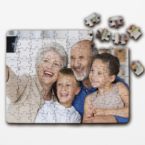 FREE WITH ORDERS OVER £30! - Any Photo Your Photo Custom Gift Family Grandparents Custom Wood Jigsaw Puzzle