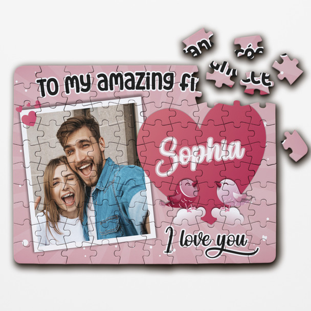 FREE WITH ORDERS OVER £30! - Romantic Gift For Fiancee Love Birds Photo Personalised Wooden Jigsaw Puzzle FREE WITH ORDERS OVER £30! - Romantic Gift For Fiancee Love Birds Photo Personalised Wooden Jigsaw Puzzle