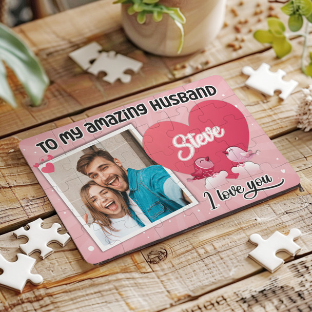 FREE WITH ORDERS OVER £30! - Romantic Gift For Husband Love Birds Photo Personalised Wooden Jigsaw Puzzle FREE WITH ORDERS OVER £30! - Romantic Gift For Husband Love Birds Photo Personalised Wooden Jigsaw Puzzle