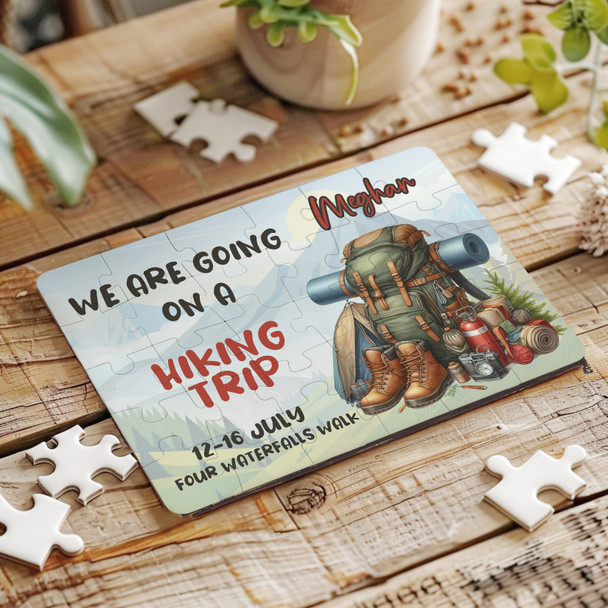 FREE WITH ORDERS OVER £30! - Any Destination Surprise Hiking Camping Trip Gift Backpack Custom Jigsaw Puzzle