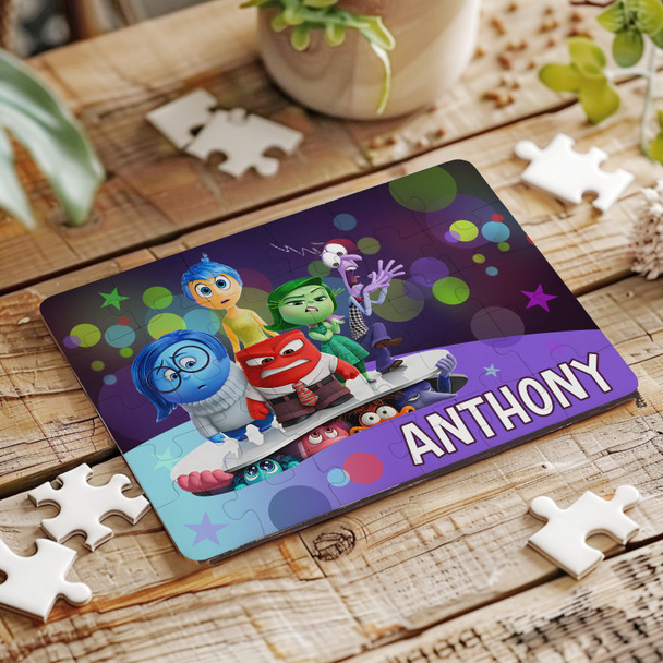 FREE WITH ORDERS OVER £30! - Inside Out Film Gift For Kids Children Custom Personalised Wooden Jigsaw Puzzle