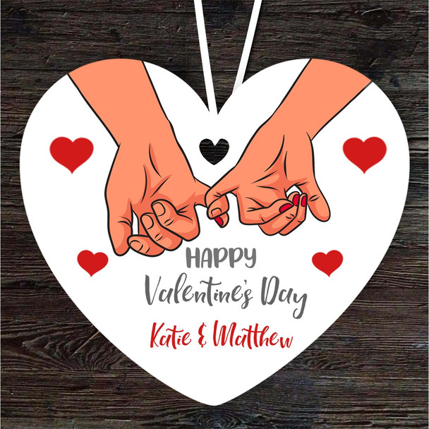 Hand Holding Valentine's Day Gift Heart Personalised Hanging Ornament