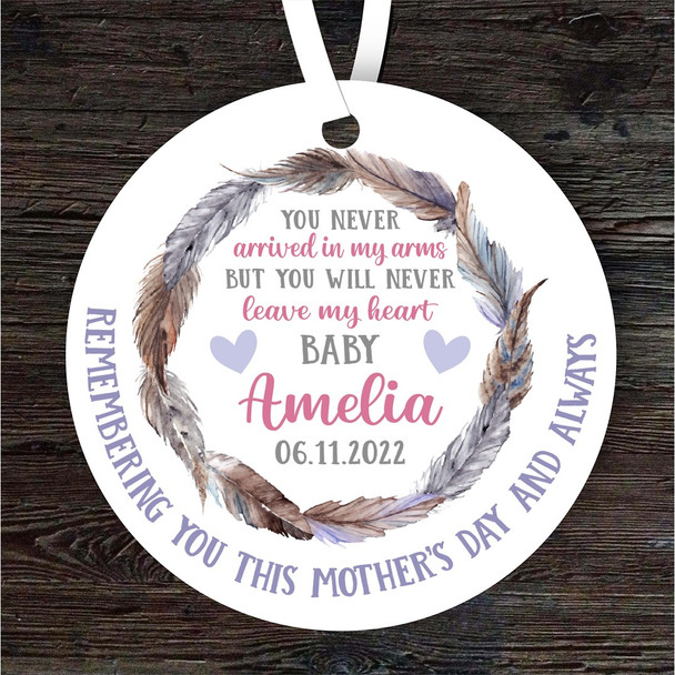 FREE WITH ORDERS OVER £20! - Premature Baby Loss Mother's Day Purple Feather Memorial Keepsake Gift Ornament