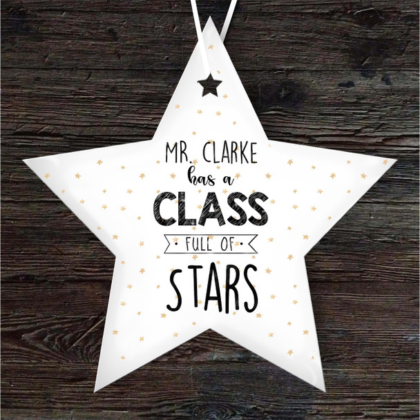 FREE WITH ORDERS OVER £20! - Thank You Teacher Class Full Of Stars Star Personalised Gift Hanging Ornament