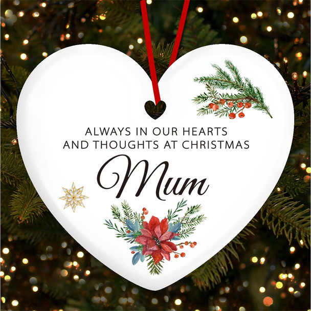 FREE WITH ORDERS OVER £20! - Mum Memorial Winter Always In Personalised Christmas Tree Ornament Decoration