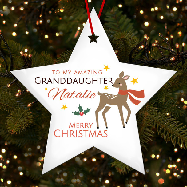 FREE WITH ORDERS OVER £20! - Amazing Granddaughter Reindeer Personalised Christmas Tree Ornament Decoration FREE WITH ORDERS OVER £20! - Amazing Granddaughter Reindeer Personalised Christmas Tree Ornament Decoration