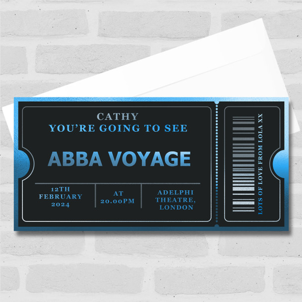 Abba Voyage Musical Show Theatre Personalised Surprise Ticket Gift Voucher