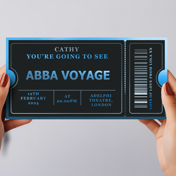 Abba Voyage Musical Show Theatre Personalised Surprise Ticket Gift Voucher