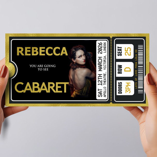 Cabaret The Musical Show Theatre Personalised Surprise Ticket Gift Voucher