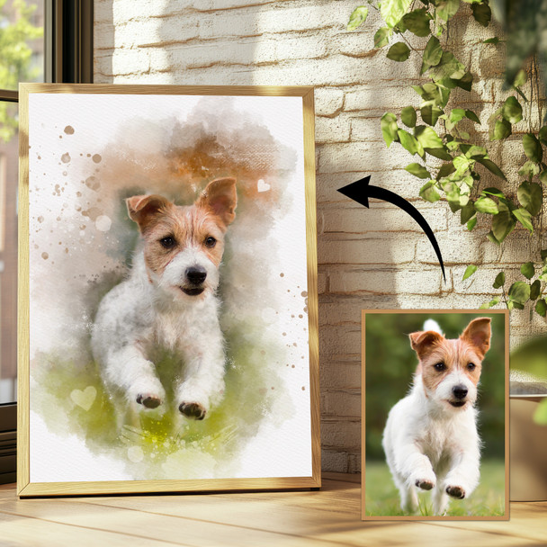 Personalised Remembrance Anniversary Watercolour Portrait From Photo, Custom Tribute Gift