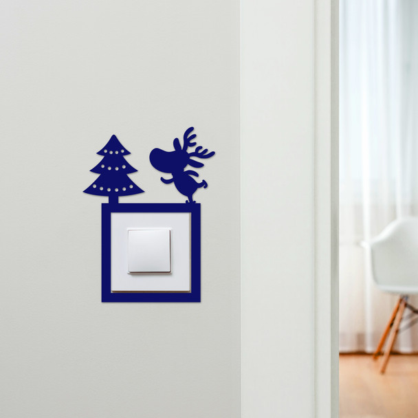 Light Switch Surround Christmas Decor Tree And Reindeer Decor Switch Cover Frame Light Switch Surround Christmas Decor Tree And Reindeer Decor Switch Cover Frame