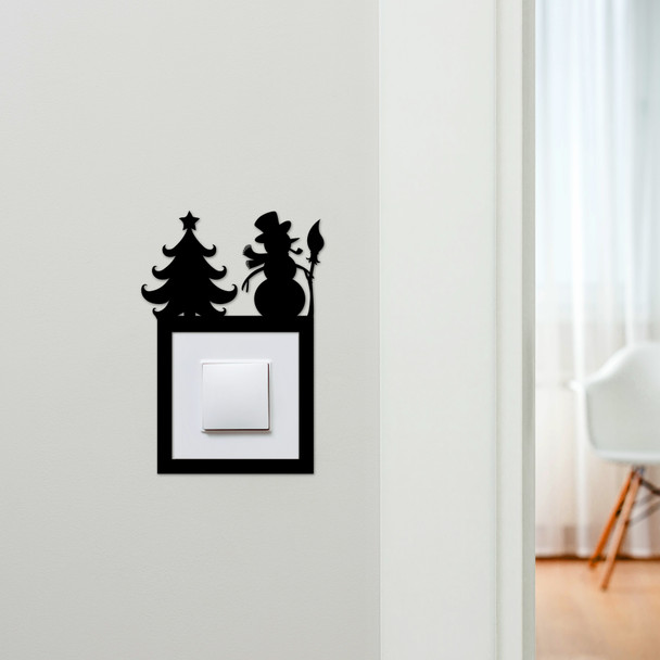 Light Switch Surround Christmas Decor Tree Snowman Decorative Switch Cover Frame
