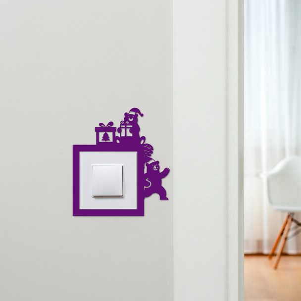 Light Switch Surround Christmas Decor Presents Bears Decor Switch Cover Frame Light Switch Surround Christmas Decor Presents Bears Decor Switch Cover Frame