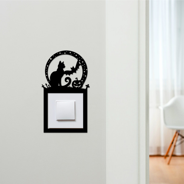 Light Switch Surround Halloween Decor Cat Decorative Switch Plate Cover Frame