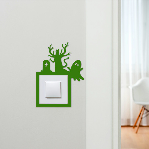 Light Switch Surround Halloween Decor Tree Ghost Decorative Switch Cover Frame