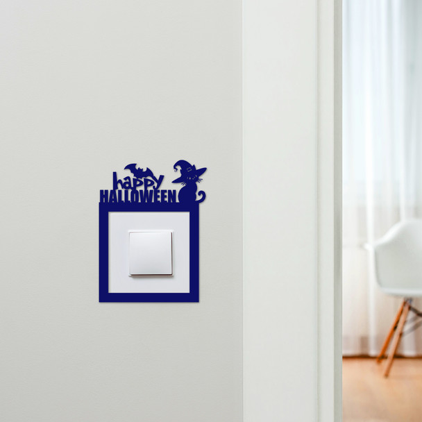 Light Switch Surround Happy Halloween Decor Cat Decorative Switch Cover Frame