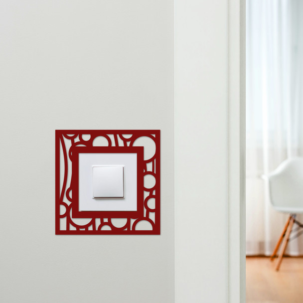 Light Switch Surround Abstract Geometric Design 1 Decorative Switch Cover Frame