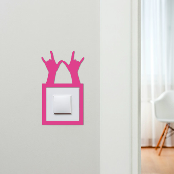 Light Switch Surround Rock And Roll Hands Decorative Switch Plate Cover Frame