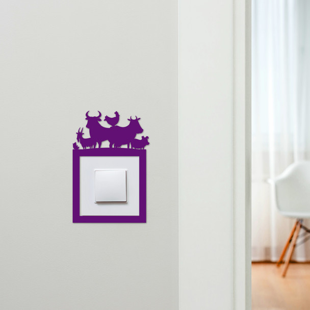 Light Switch Surround Farm Animals Kids Room Decorative Switch Plate Cover Frame