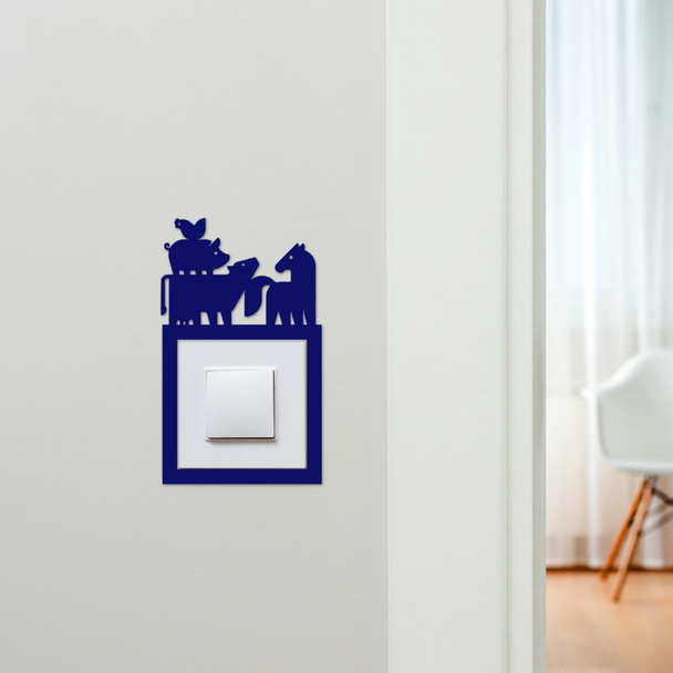 Light Switch Surround Farm Animals Cute Kids Room Decorative Switch Cover Frame