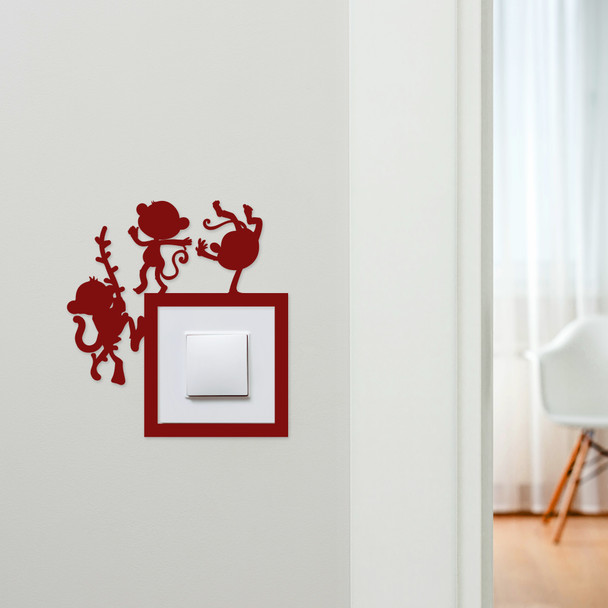 Light Switch Surround Cheeky Monkeys Kids Room Decorative Switch Cover Frame