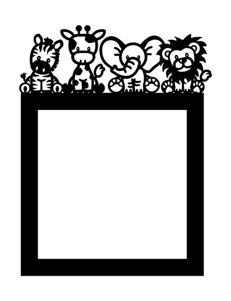 Light Switch Surround Safari Animals Cute Kids Room Decor Switch Cover Frame