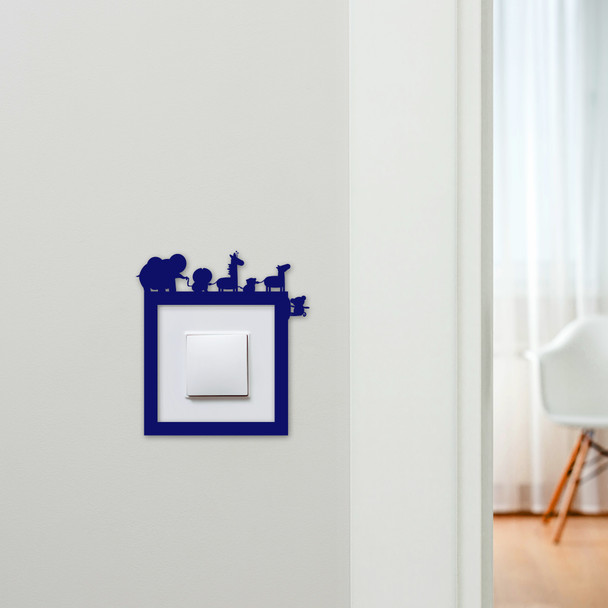 Light Switch Surround Kids Room Safari Animals Decorative Switch Cover Frame