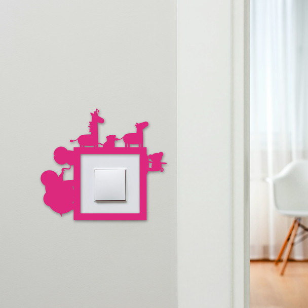 Light Switch Surround Safari Animals Kids Room Decorative Switch Cover Frame