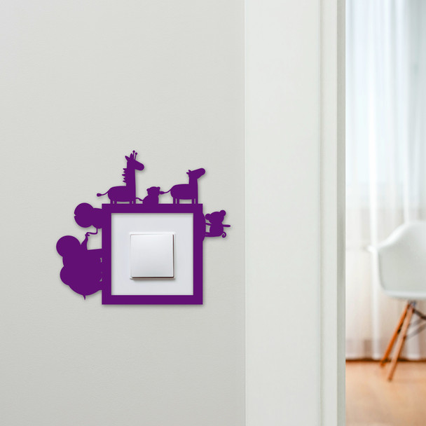 Light Switch Surround Safari Animals Kids Room Decorative Switch Cover Frame