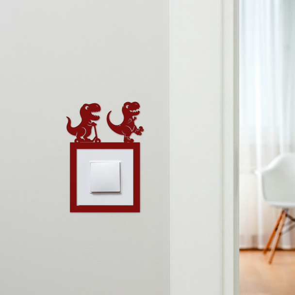 Light Switch Surround Dinosaurs Skating Kids Room Decor Switch Cover Frame