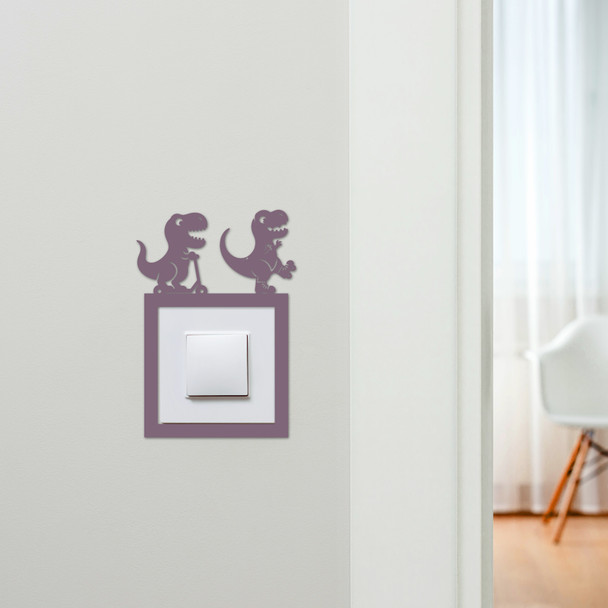 Light Switch Surround Dinosaurs Skating Kids Room Decor Switch Cover Frame
