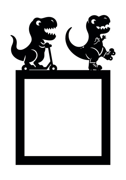 Light Switch Surround Dinosaurs Skating Kids Room Decor Switch Cover Frame
