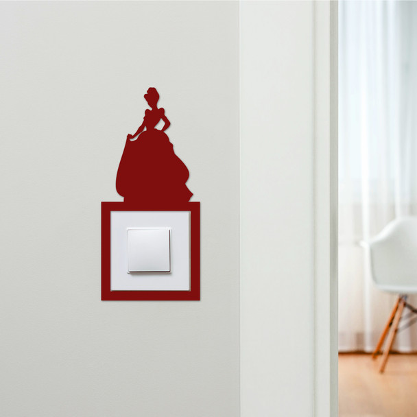 Light Switch Surround Princess Cinderella Kids Room Decor Switch Cover Frame