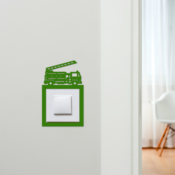 Light Switch Surround Fire Engine Fire Truck Kids Room Decor Switch Cover Frame