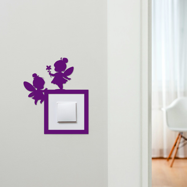 Light Switch Surround Cute Fairies Kids Room Decorative Switch Plate Cover Frame