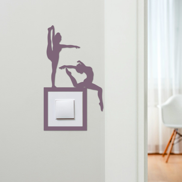 Light Switch Surround Gymnastics Ballet Kids Room Decorative Switch Cover Frame