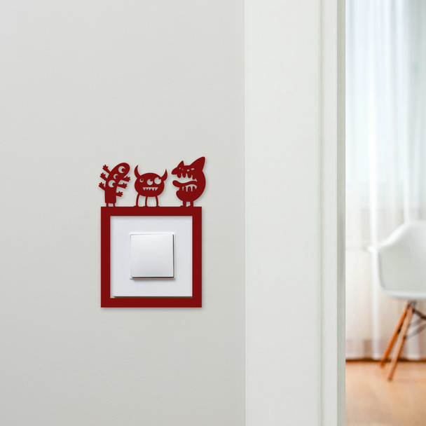 Light Switch Surround Cute Monsters Kids Room Decorative Switch Cover Frame