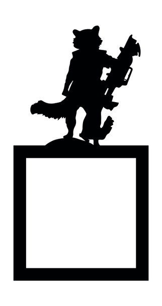 Light Switch Surround Rocket Raccoon Kids Room Decorative Switch Cover Frame