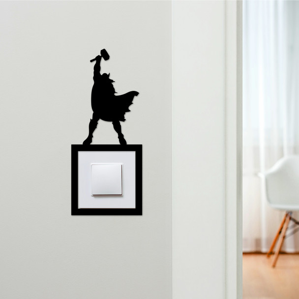 Light Switch Surround Thor Superhero Kids Room Decorative Switch Cover Frame