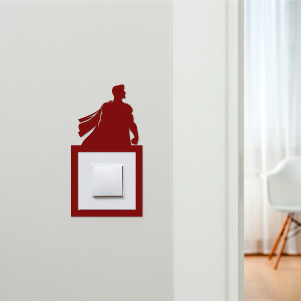 Light Switch Surround Superhero Superman Kids Room Decorative Switch Cover Frame