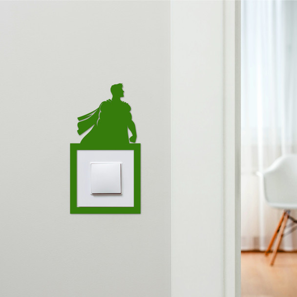 Light Switch Surround Superhero Superman Kids Room Decorative Switch Cover Frame