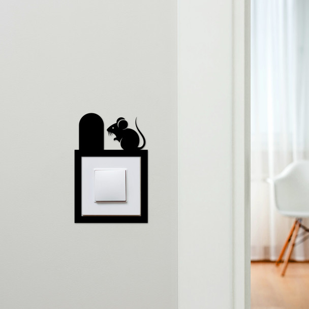 Light Switch Surround Mouse Door Decorative Switch Plate Cover Frame